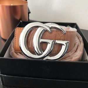 Fashion GG Belt Brown